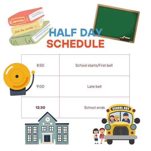 Schedules half day schedule